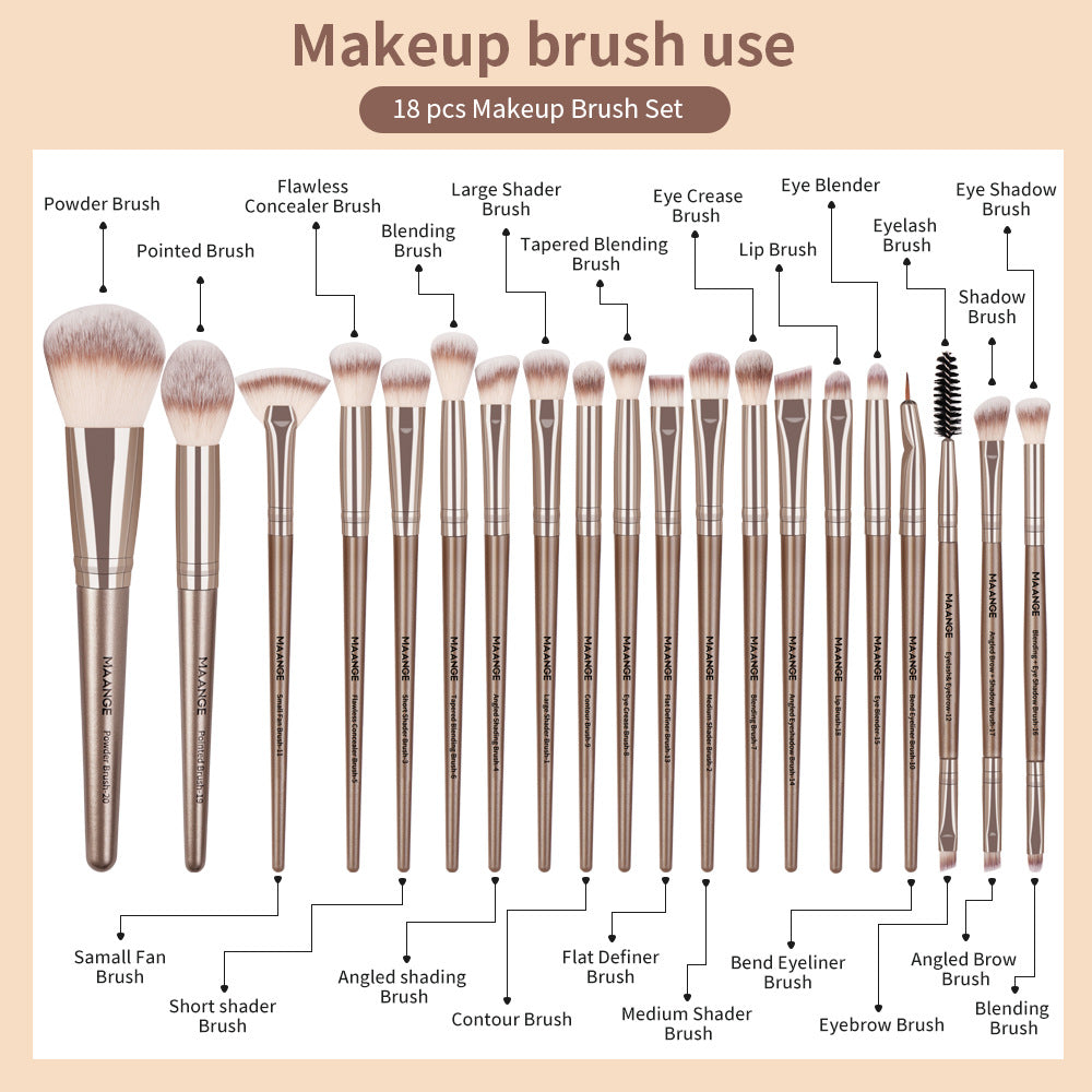 MAANGE MAG5748 20Pcs / Set Fiber Eyeshadow Brush Basic Blusher Eyebrow Makeup Kit Brush MAANGE MAG5748 20Pcs / Set Fiber Eyeshadow Brush Basic Blusher Eyebrow Makeup Kit Brush